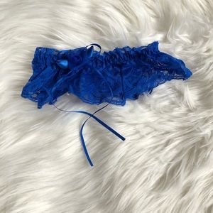 Blue bridal garter